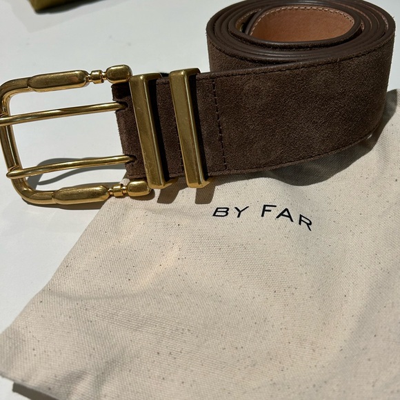 BY FAR brown duo belt with gold details - L - Picture 3 of 4